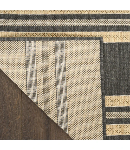Nourison Home Horizon Indoor/Outdoor Black HOZ05 2ft.2in. x 8ft. Rect. Rug