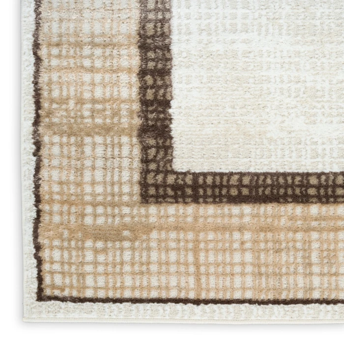 Nourison Dekor Ivory Brown DEK06 2 ft. X 4 ft. Rect. Rug