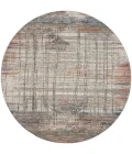 Nourison Rustic Textures Area Rug RUS12 Grey/Multi 5'3" Round