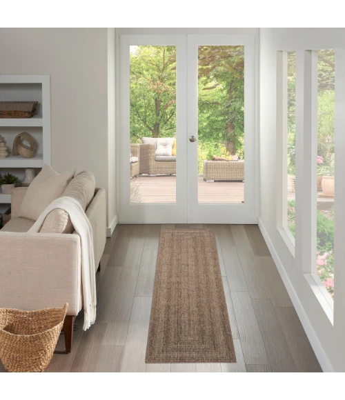 Nourison Tulum Brown TLM04 2 ft. 2 in. X 10 ft. Rect. Rug