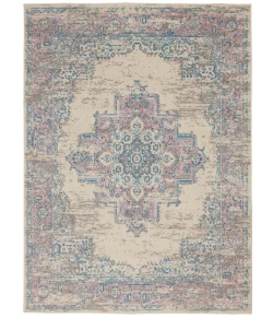 Nourison Home Grafix GRF14 Ivory Pink 5 ft. 3 in. X 7 ft. 3 in. Area Rug