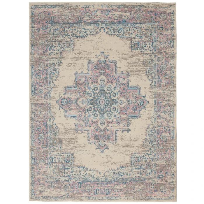 Nourison Grafix Area Rug GRF14-Ivory/Pink