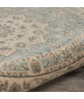 Nourison Living Treasures Round Area Rug LI15-Aqua/Ivory
