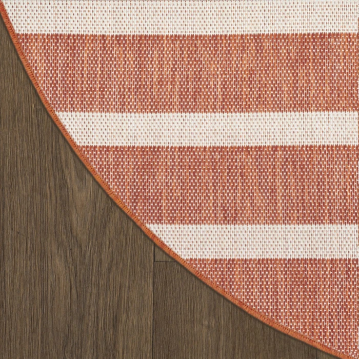 Nourison Positano Terracotta Ivory POS03 12ft. Round Rug