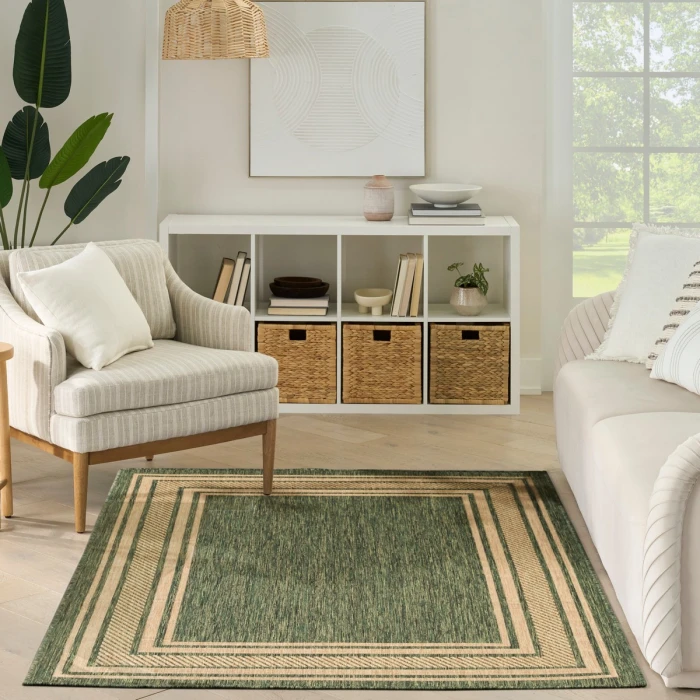 Nourison Horizon Indoor/Outdoor Green HOZ03 4 ft. X 6 ft. Rect. Rug