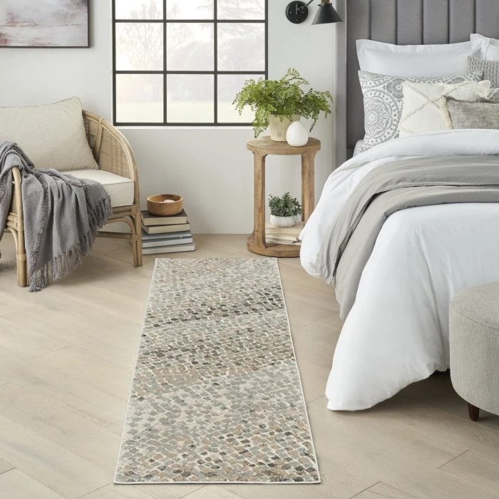 Nourison Home Marmara Ivory MRA02 2ft.2in. x 7ft.6in. Rect. Rug