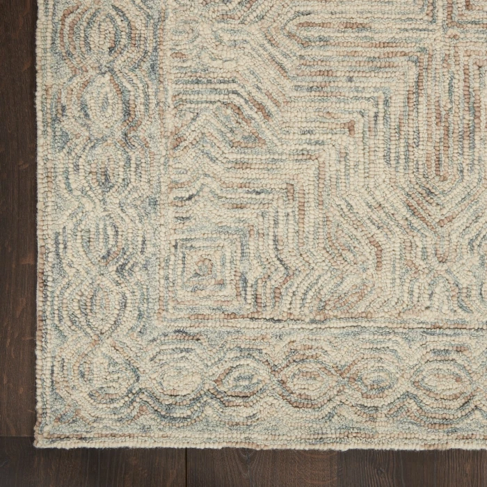 Nourison Interlock Blue Ivory ITL03 8 ft. Rect. Rug