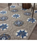 Nourison Aloha Area Rug ALH19 Grey/Blue 5'3" x 7'5"