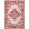 Nourison Home Passion PSN03 Ivory/Fuchsia 5 ft. 3 in. X 7 ft. 3 in. Area Rug
