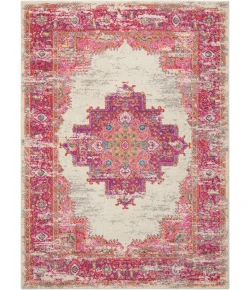 Nourison Home Passion PSN03 Ivory/Fuchsia 5 ft. 3 in. X 7 ft. 3 in. Area Rug