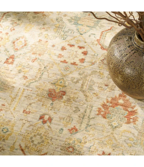 Nourison Home Antique Bloom Tan ANB02 5ft.6in. x 8ft.6in. Rect. Rug