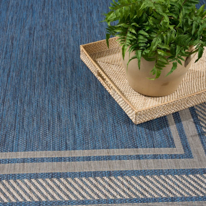Nourison Horizon Indoor/Outdoor Denim HOZ03 8 ft. X 10 ft. Rect. Rug