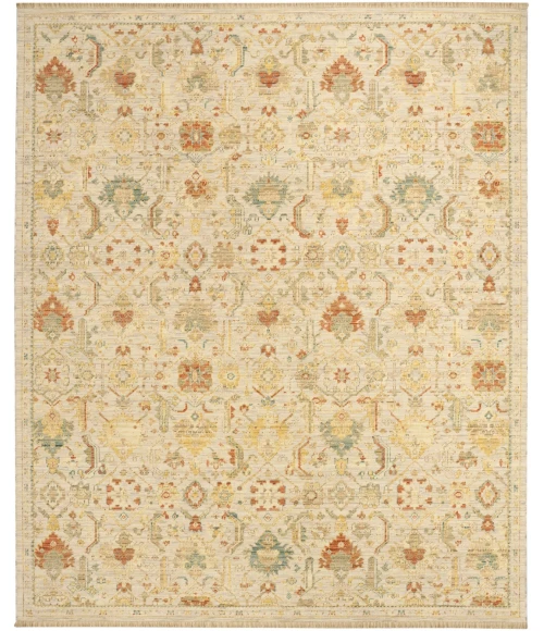 Nourison Home Antique Bloom Tan ANB02 5ft.6in. x 8ft.6in. Rect. Rug