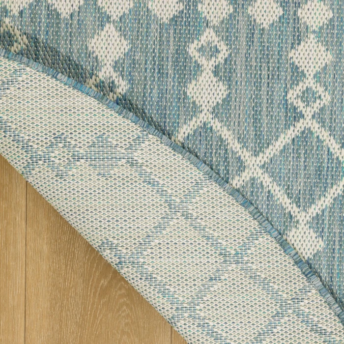 Nourison Positano Aqua POS02 6 ft. X Round Rug