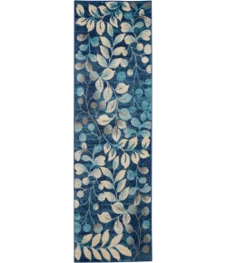 Nourison Home Tranquil TRA03 Navy 2 ft. 3 in. X 7 ft. 3 in. Area Rug