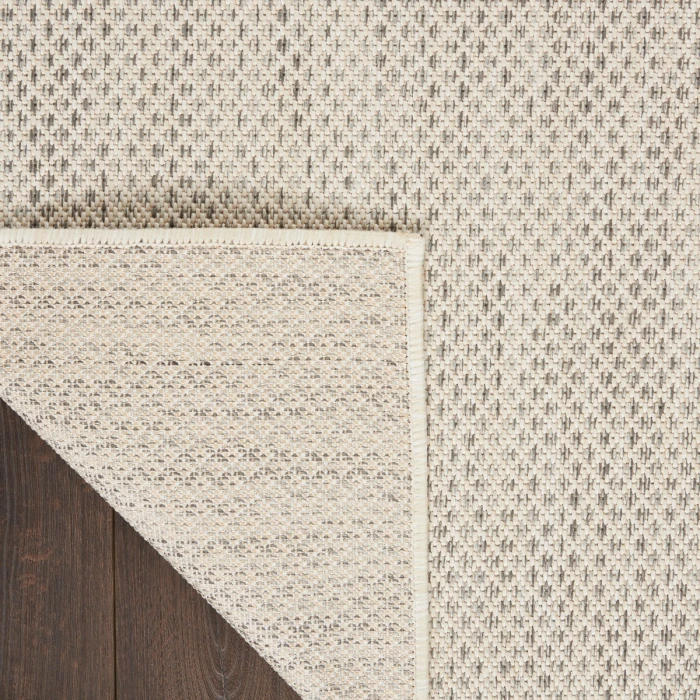 Nourison Courtyard Area Rug COU01 Ivory Silver 3' x 5'