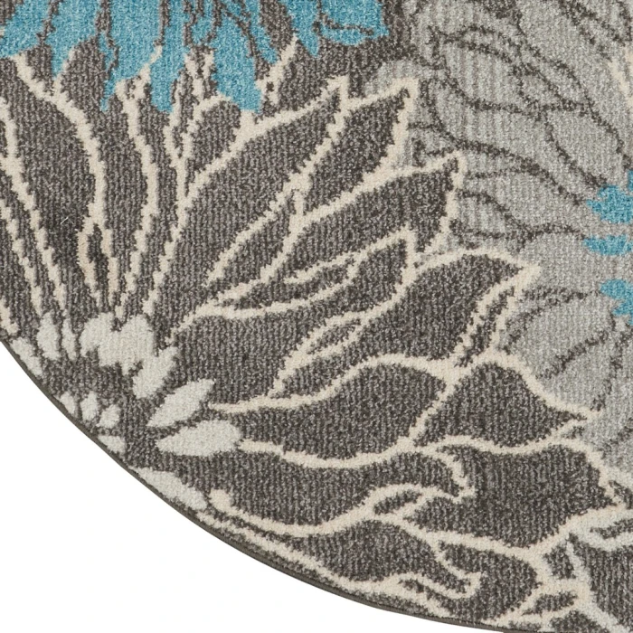 Nourison Passion Round Area Rug PSN17-Charcoal/Blue