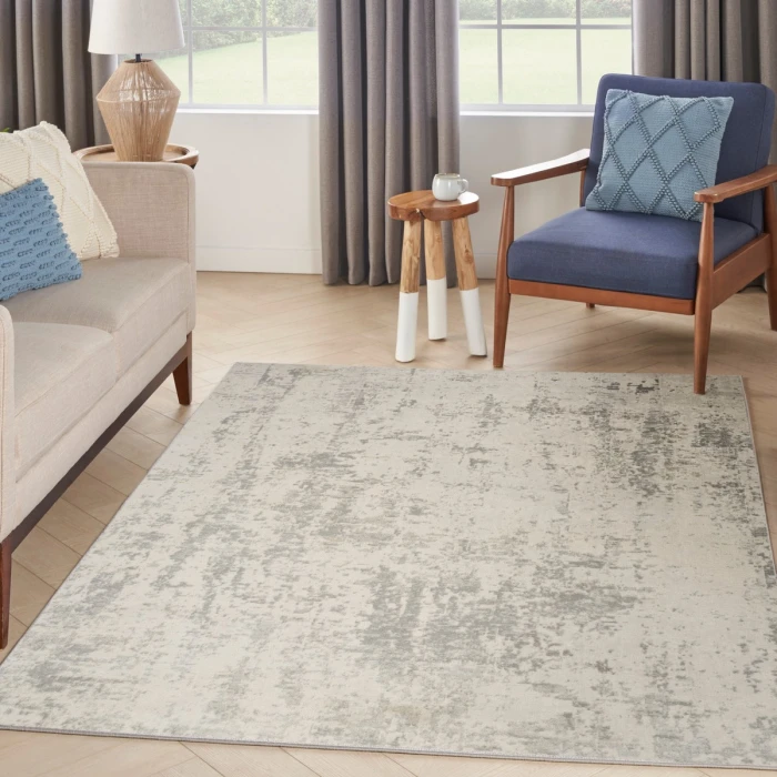 Nourison Quarry Cream Grey QUA01 4 ft. X 6 ft. Rect. Rug