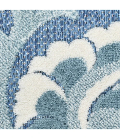 Nourison Aloha Blue ALH17 5 ft. 3 in. X 7 ft. 5 in. Rect. Rug