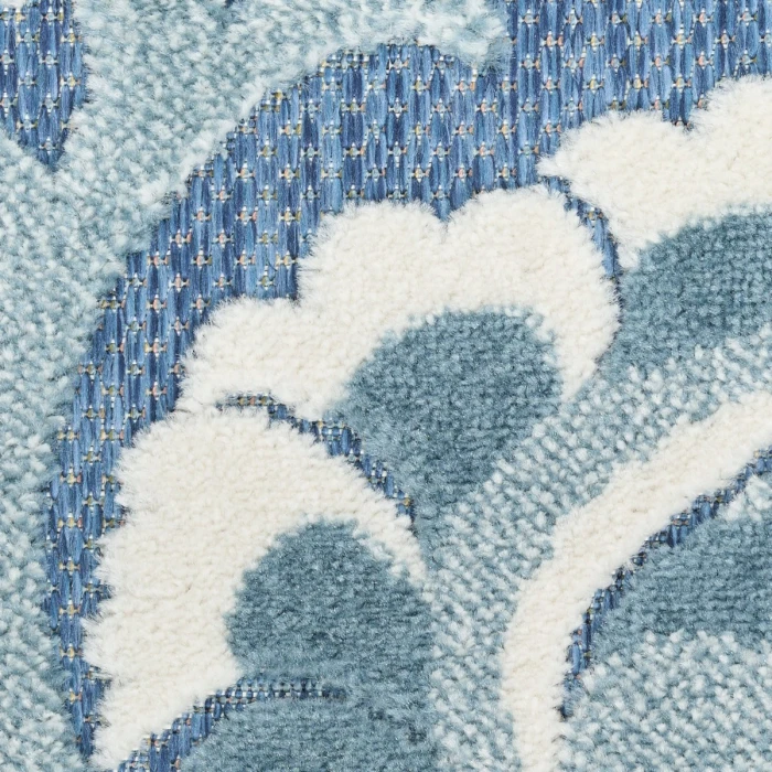 Nourison Aloha Blue ALH17 5 ft. 3 in. X 7 ft. 5 in. Rect. Rug