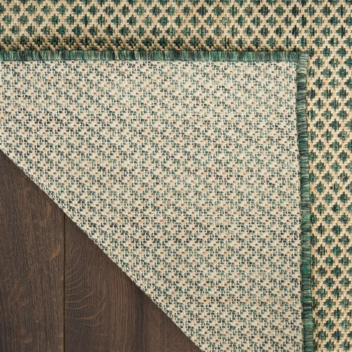 Nourison Courtyard Green COU01 9 ft. X 12 ft. Rect. Rug