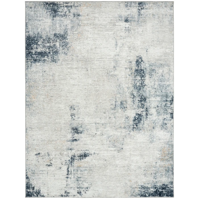 Nourison Dekor Grey Navy DEK07 4 ft. X 6 ft. Rect. Rug