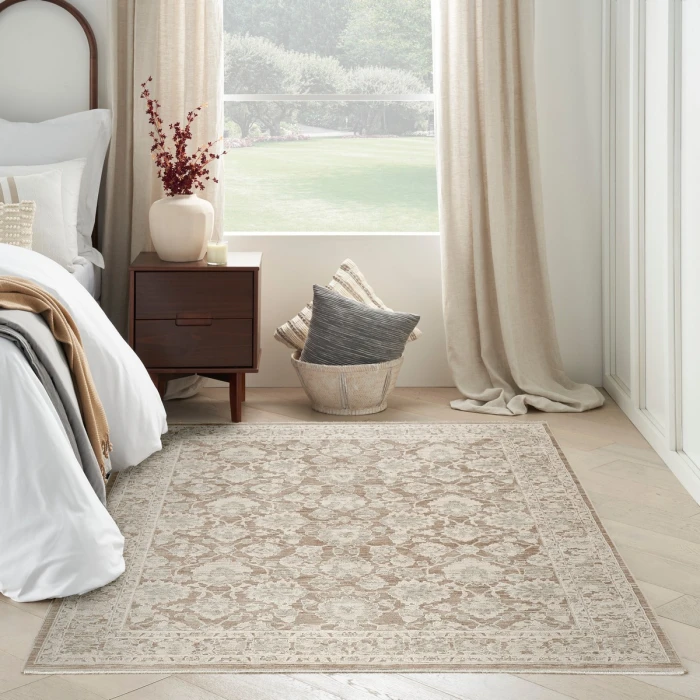 Nourison Shadows Ivory Mocha SHW03 4 ft. X 6 ft. Rect. Rug