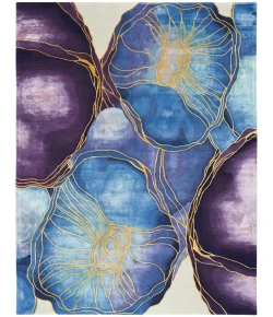 Nourison Home Prismatic PRS32 Blue Gold 7 ft. 9 in. X 9 ft. 9 in. Area Rug