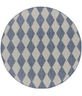 Nourison Positano Navy Blue POS04 8 ft. X Round Rug