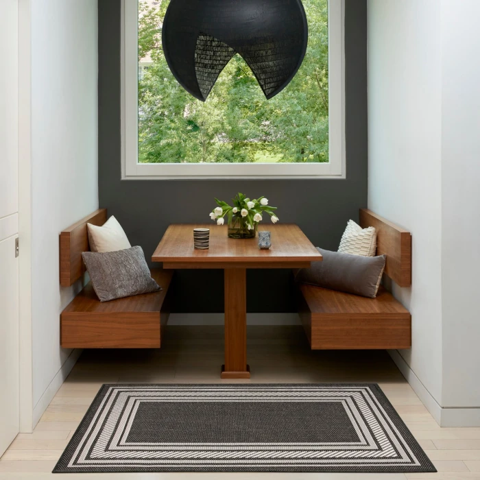 Nourison Horizon Indoor/Outdoor Black HOZ03 3 ft. X 5 ft. Rect. Rug