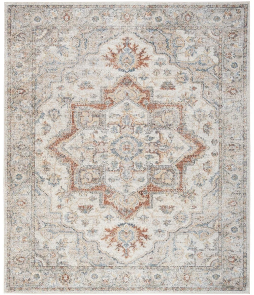 Nourison Astra Machine Washable Area Rug ASW12 Grey/Multi