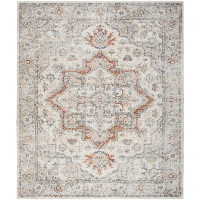 Nourison Astra Machine Washable Area Rug ASW12 Grey/Multi