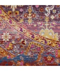 Nourison Vintage Kashan Round Area Rug VKA03-Red/Multicolor