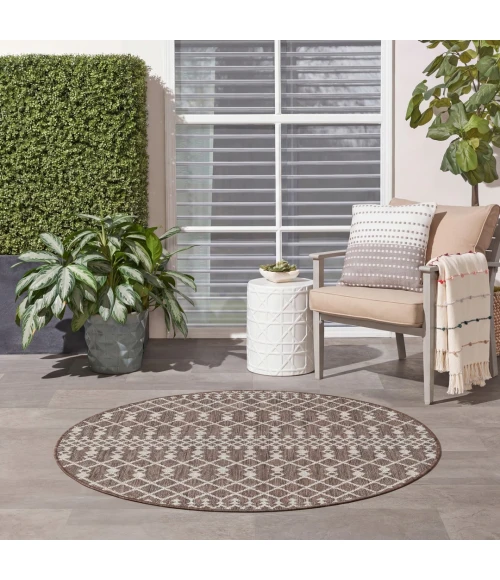 Nourison Positano Natural POS02 4ft. Round Rug