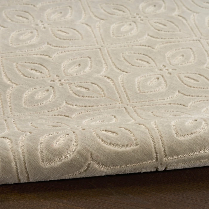 Nourison Washable Charm Silver Ivory WCH03 4 ft. X 6 ft. Rect. Rug