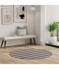 Nourison Positano Charcoal Ivory POS03 4ft. Round Rug