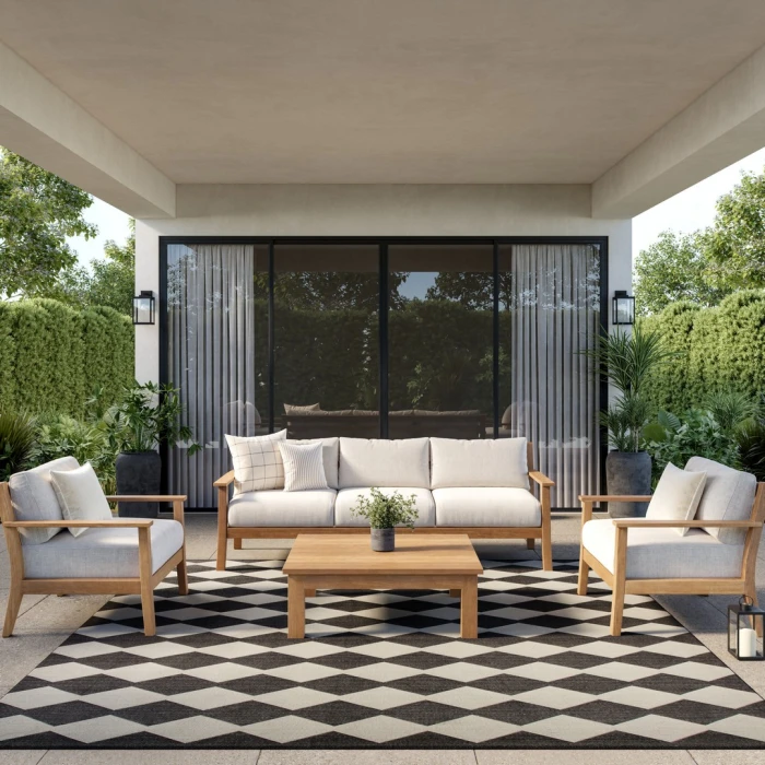 Nourison Positano Black POS04 8ft. Square Rug