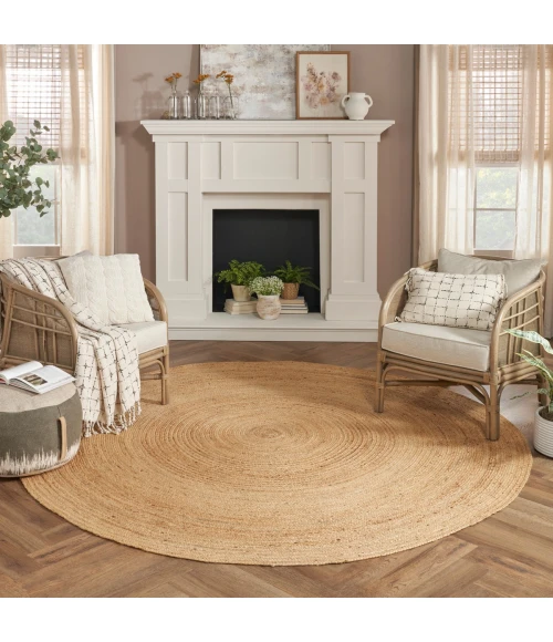 Nourison Natural Jute Natural NJT03 8 ft. X Round Rug