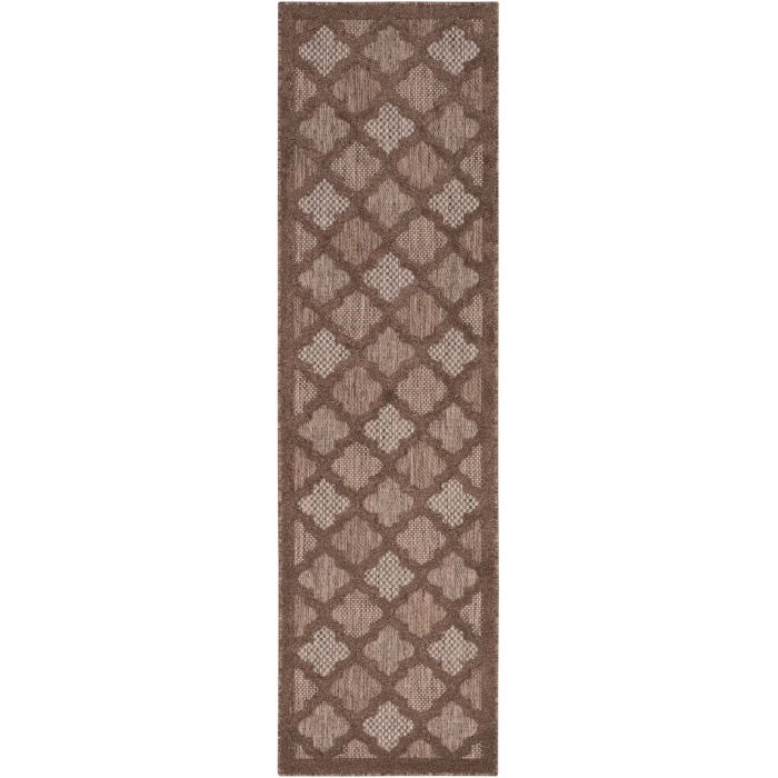 Nourison Easy Care Brown NES01 2 ft. 2 in. X 14 Rect. Rug