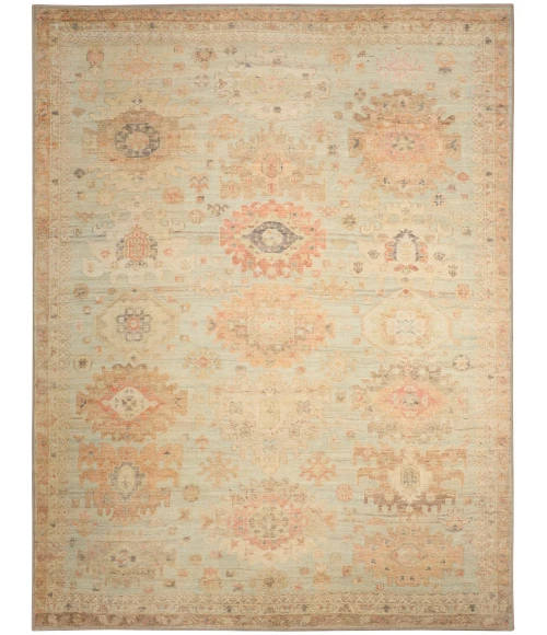 Nourison Vintage Washables Sage Multicolor VWS16 9 ft. X 12 ft. Rect. Rug