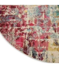 Nourison Celestial Round Area Rug CES13-Pink/Multicolor