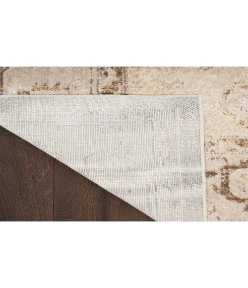 Nourison Astra Machine Washable Beige ASW11 2 ft. 2 in. X 10 ft. Rectangle Rug