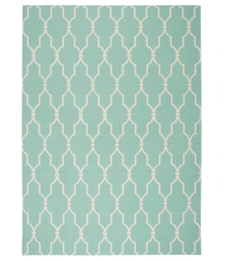 Nourison Home & Garden RS087 Aqua 7 ft. 9 in. X 10 ft. 10 in. Area Rug