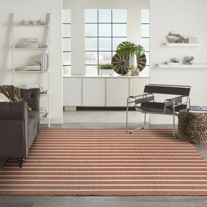 Nourison Positano Terracotta Ivory POS03 12ft. x 15ft. Rect. Rug