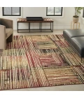 Nourison Grafix Brick Multicolor GRF42 5ft.3in. x 7ft.3in. Rect. Rug