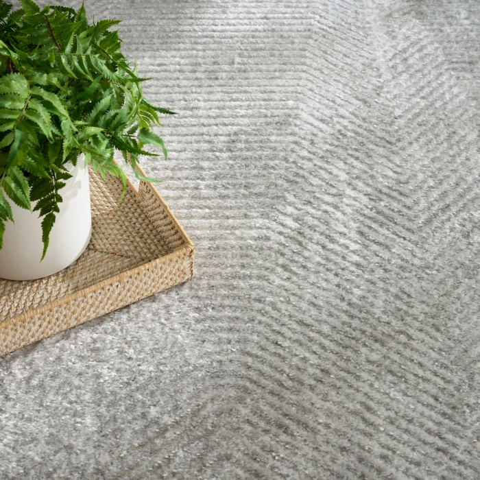 Nourison Dekor Grey DEK04 5 ft. 3 in. X 7 ft. Rect. Rug