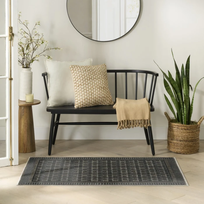 Nourison Home Nordic Black NRC03 2ft. x 3ft. Rect. Rug
