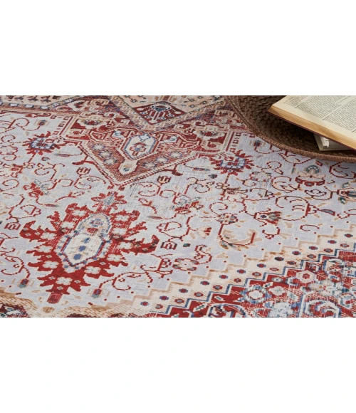 Nourison Vintage Home Ivory Red VNH01 5 ft. X 7 ft. Rectangle Rug