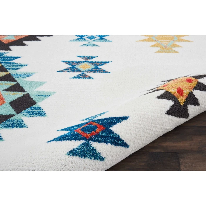 Nourison Home South Western White NAV07 9ft.3in. x 13ft. Rect. Rug