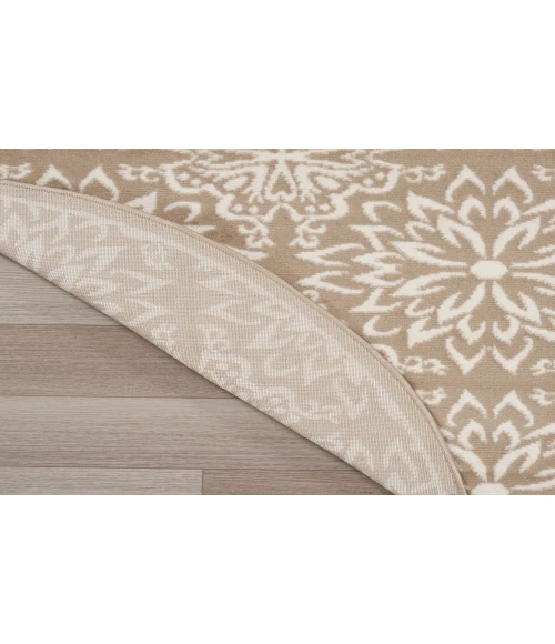 Nourison Jubilant Taupe JUB06 5 ft. 3 in. Round Rug